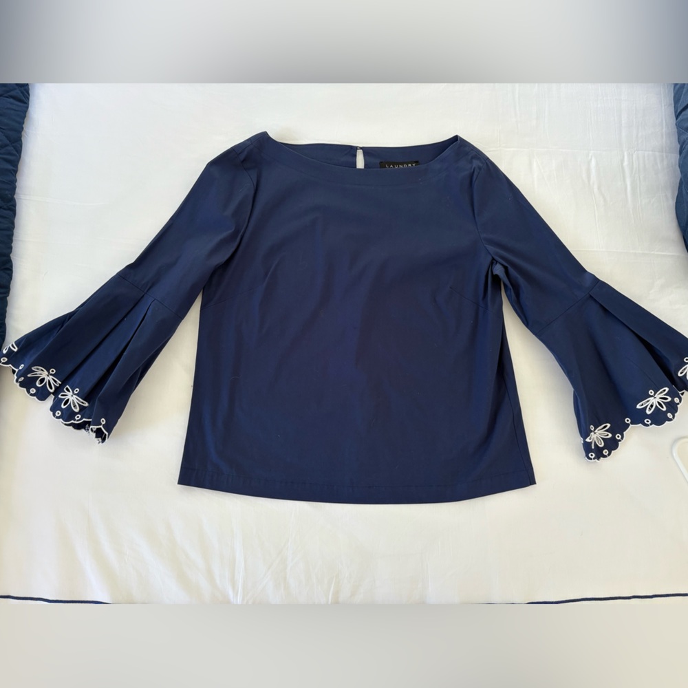Laundry By Shelli Segal Deep Blue Blouse